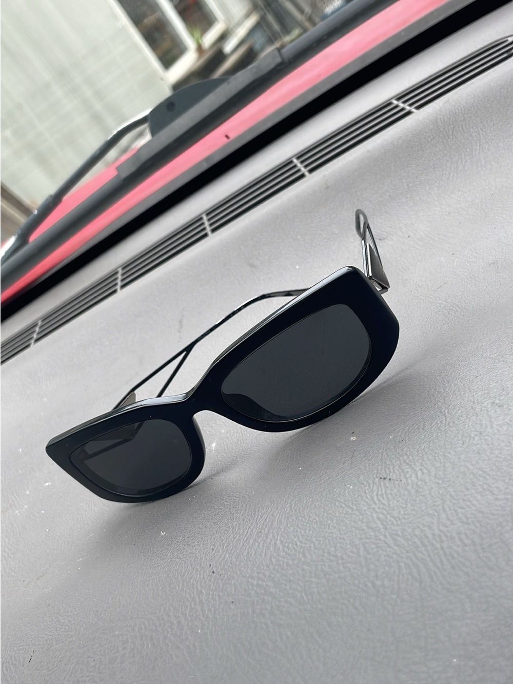 PRADA Black Rectangle Frame Sunglasses - Women Accessories